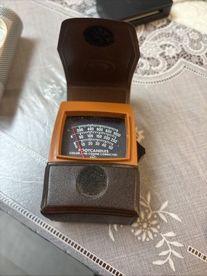 GE General Electric Vintage Light Meter Type 214 w/Case Great Working Condition