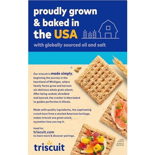 Triscuit Hint of Sea Salt Whole Grain Wheat Crackers 8.5 oz Vegan Snacks