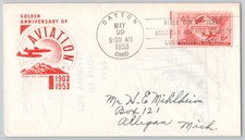 Dayton Ohio Golden Anniversary Of Aviation 6c Airmail First Day Cover