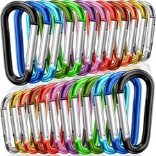 50x-200x 3" Aluminum Carabiner D Shape Spring Clip Snap Key Hook Keychain Buckle