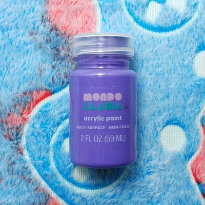 Mondo Llama Satin Acrylic Craft Paint Purple Non-Toxic Water-Based NEW