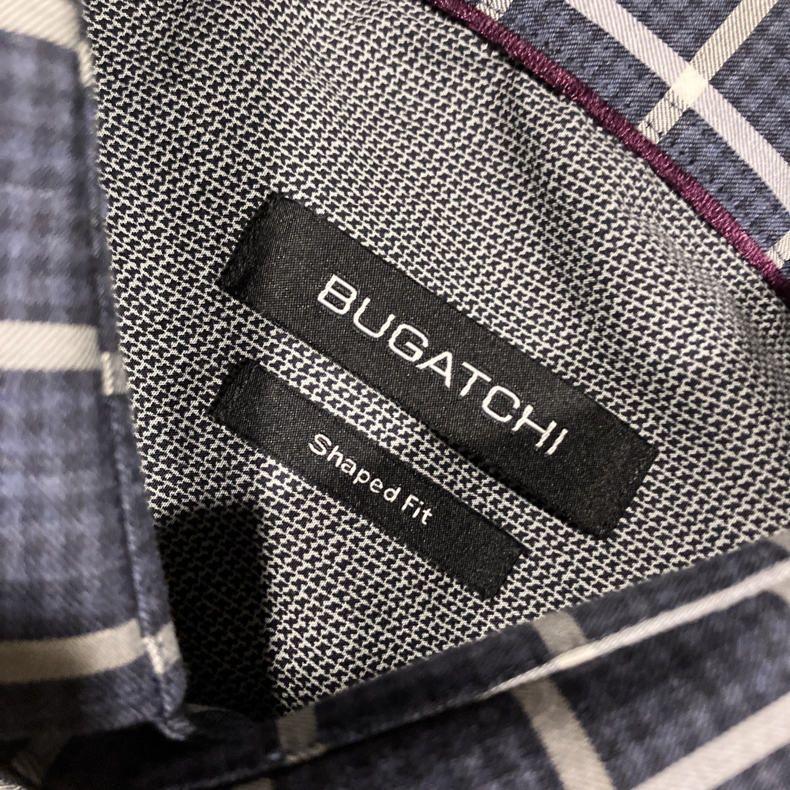 Bugatchi Shaped Fit Window Pane Button Shirt Mens… - image 5