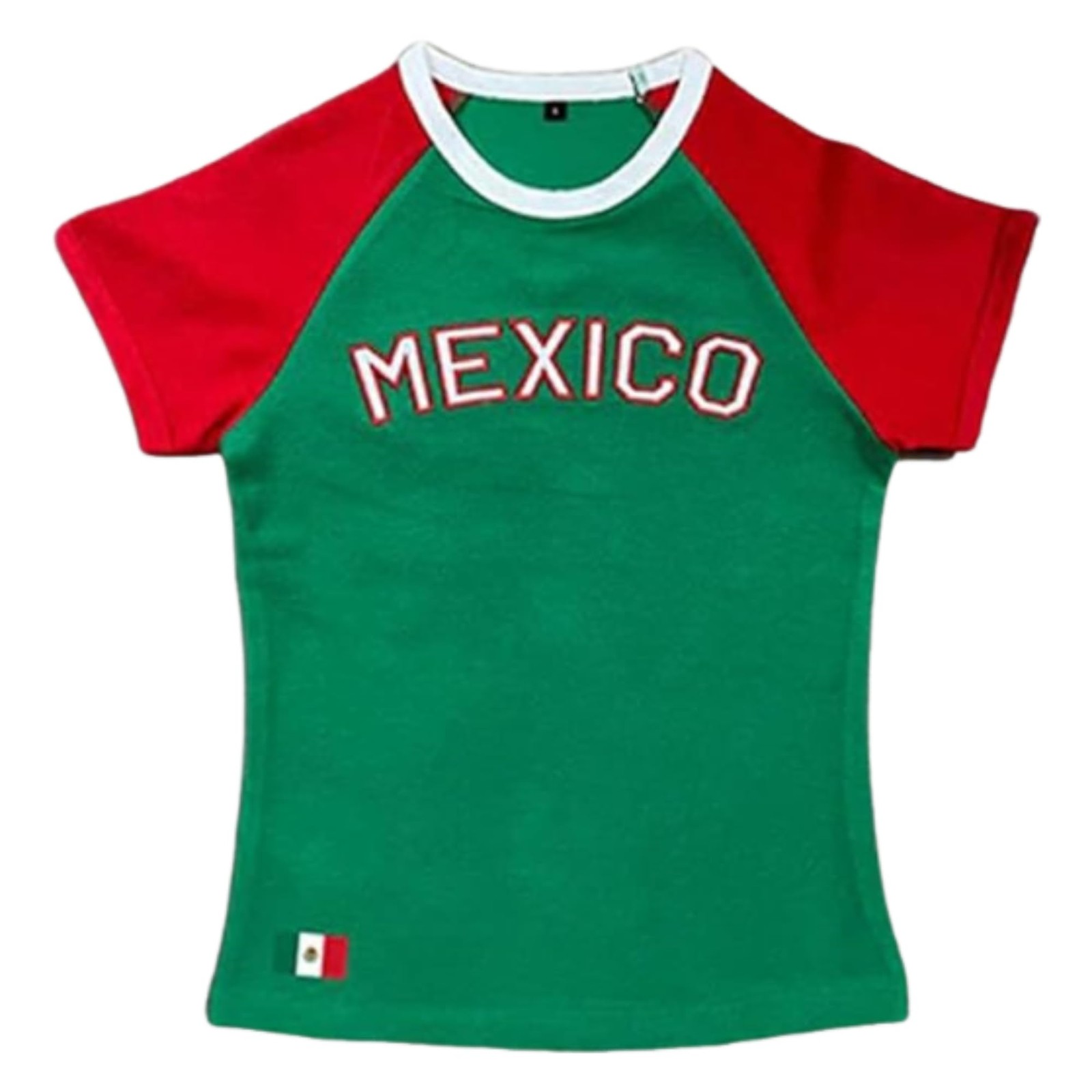 Vintage Graphic Baby Tees for Women Brazil Shirt Y2k Tops Mexico Crop Top Jersey-image