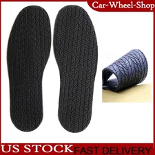 Black Rubber Stick on Soles Heal Anti-Slip Wearable Grip Shoes Repair Insoles