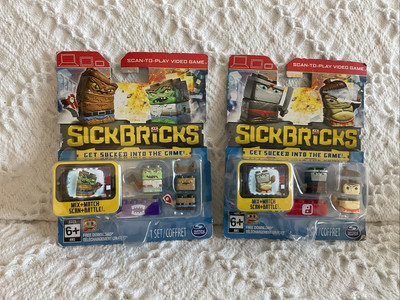 Sick Bricks Silent Shadow Thunderbutt Fang Face & Rotten Building Toy Set ~ NEW