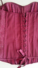 Vtg Y2K Charlotte Russe Sz L-Burgundy Floral Embroidery+ Sequins Bustier-Corset — photo 3