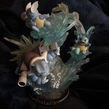 Pokemon Schiggy, Schillok und Turtok Evolution Figur LED 23cm aus Sammlung