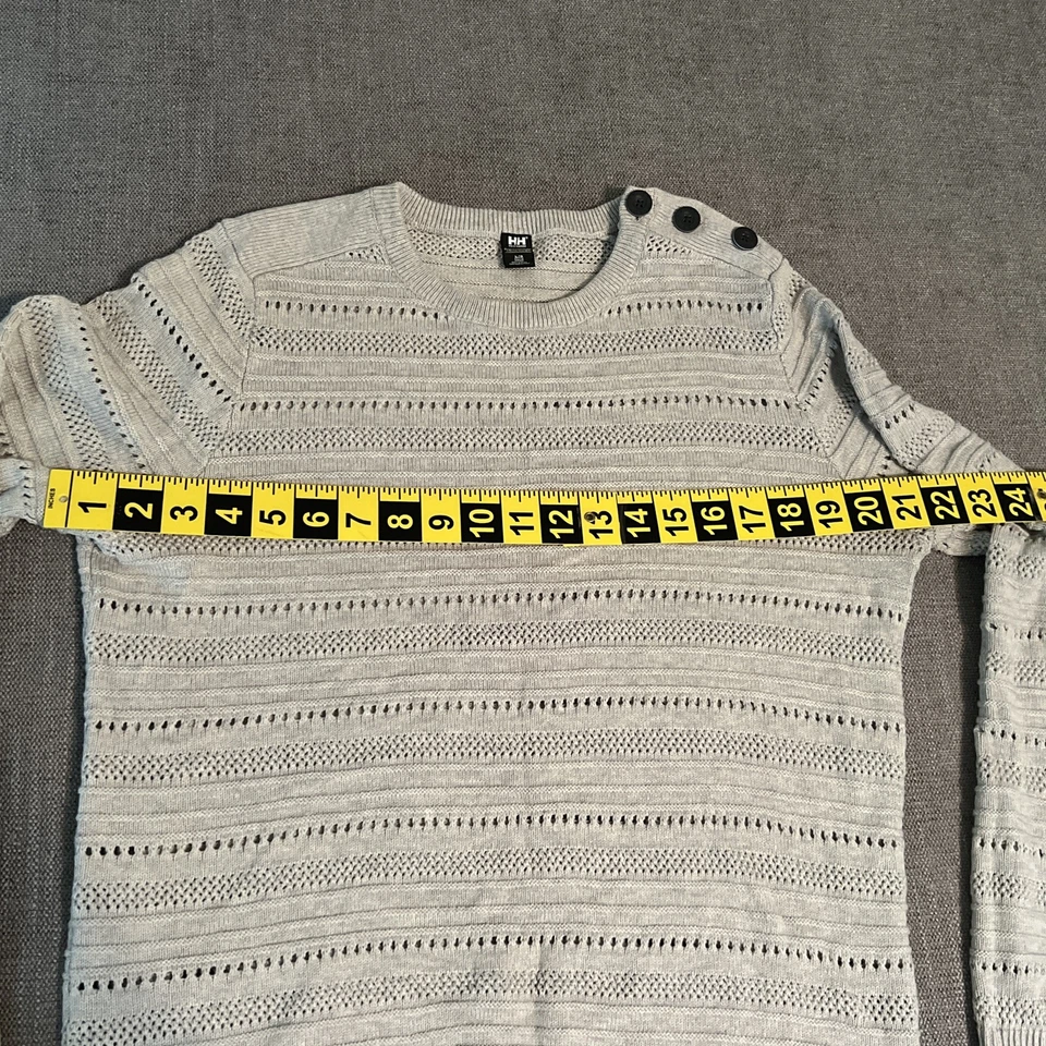 Suéter tejido Helly Hansen Skagen para mujer talla grande mezcla de algodón y lana gris niebla Foto 3 de 4