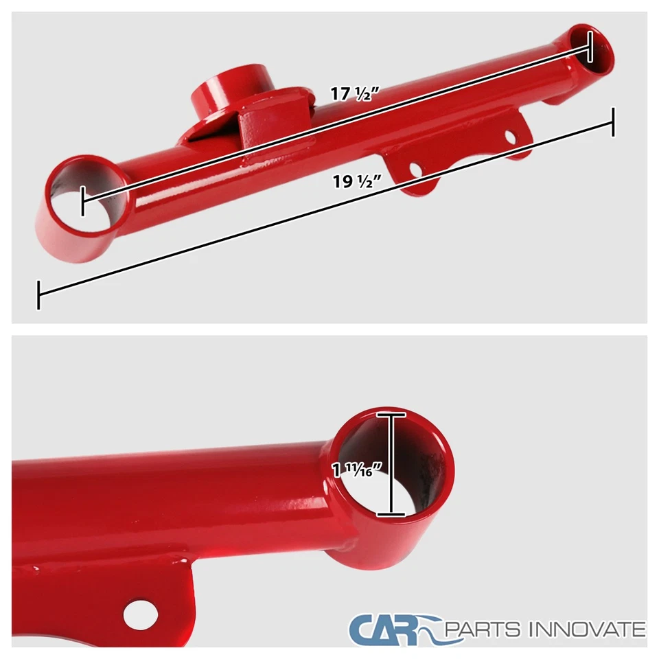 Fits 79-04 Mustang Red Carbon Steel Rear Upper+Lower Tubular Control Arms Spec-D Foto 3 de 4