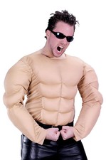 Muscle Chest Bodybuilder Padded Shirt Men Adult Costume