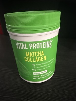 Vital Proteins Matcha Collagen Peptides Powder Supplement 10.5 Oz Canisters 