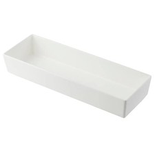 TableCraft CW5008W Simple Solutions&trade; Half Size 5 Qt. Long Aluminum Bowl