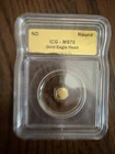 ICG MS70 Gold Eagle Head Gold Coin Graded Certified Round 1/500 oz
