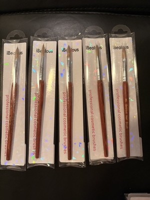 5-pk Kolinsky Sable Red Wood Smooth Acrylic Nail Brush Nail Art Beauty Tool #8