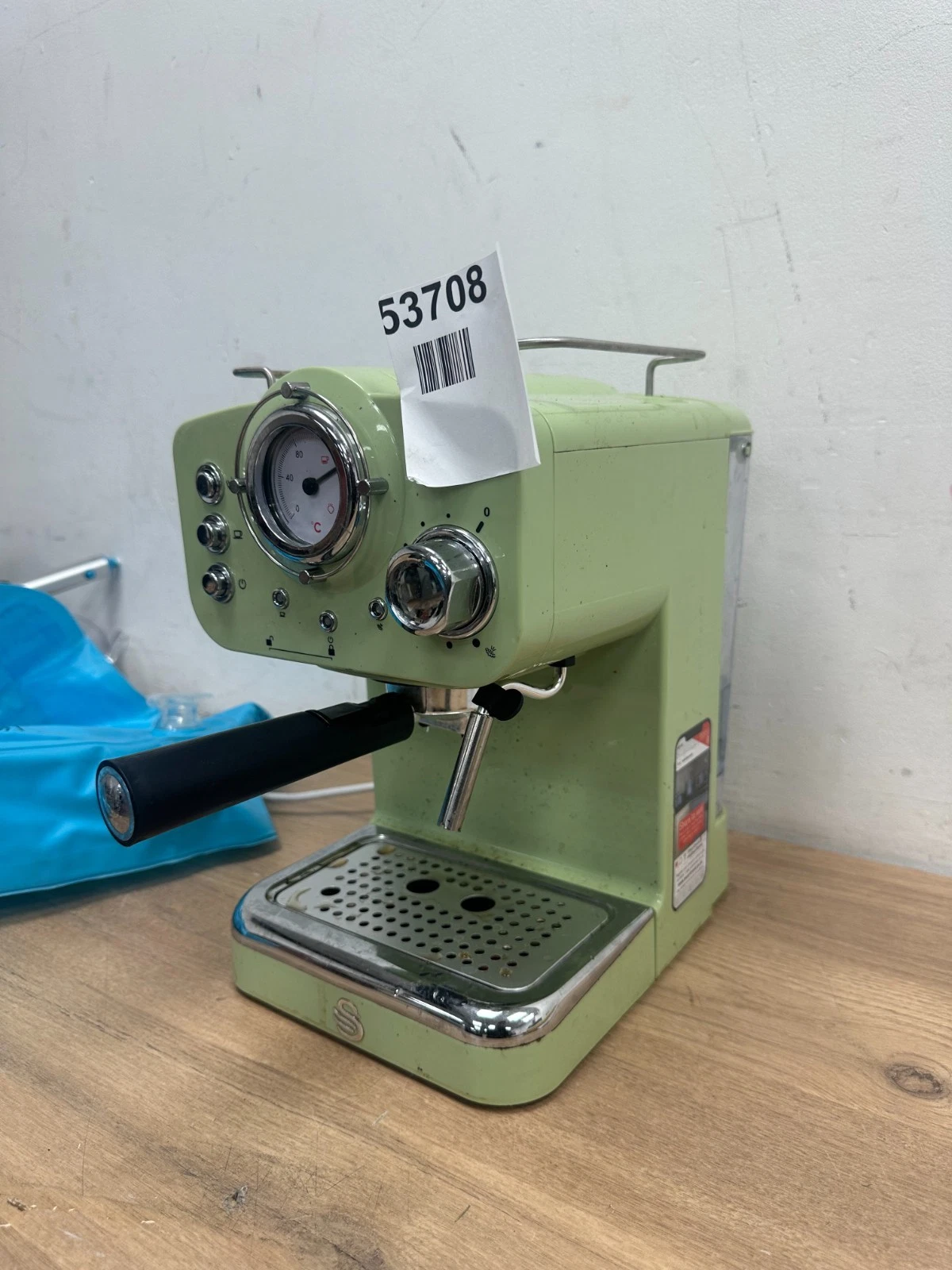 Swan SK22110GN Retro Espresso Coffee Machine with Milk Frother