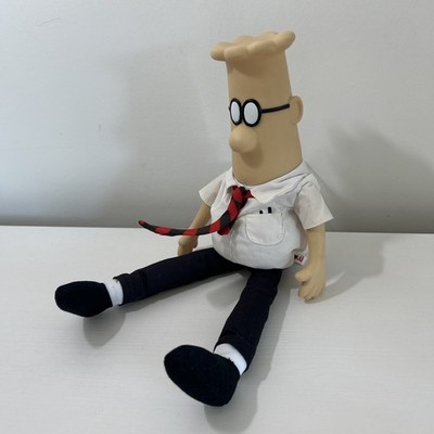 Vintage Gund Dilbert Plush Doll 15'' EUC Comic Strip Character Scott Adams, Read