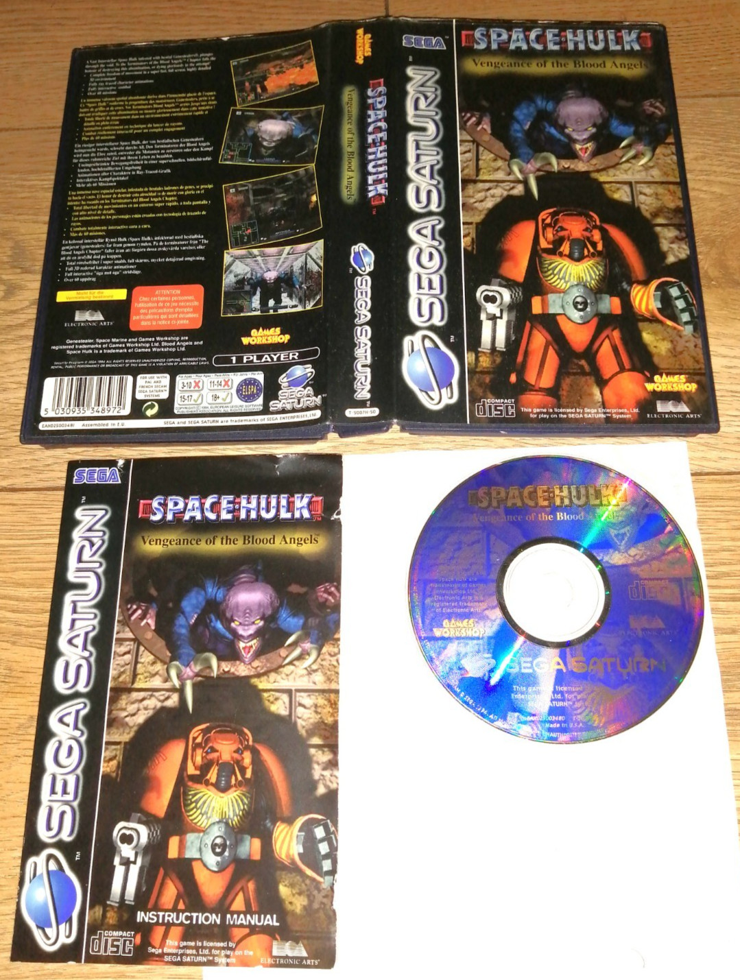 SPACE HULK VENGEANCE OF THE BLOOD ANGELS SEGA SATURN PAL COMPLET - TRES BON ETAT