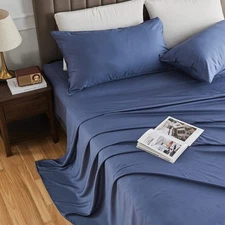 Hotel Bedding Sheet & Pillowcase Set Direct Regenerated Cellulose fibers, She...