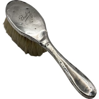 Sterling Silver Baby Hair Brush Antique Grooming Set Collectable TH2