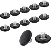 12 StüCk M8 MöBelfüßE Verstellbar, 25X9 Mm NivellierfüßE Schwarz