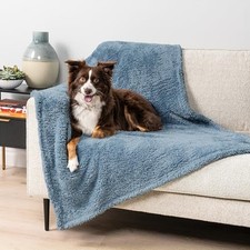 Fluffy Waterproof Dog Blanket for Medium Large Dogs, Large 40x60 Dusty Blue
