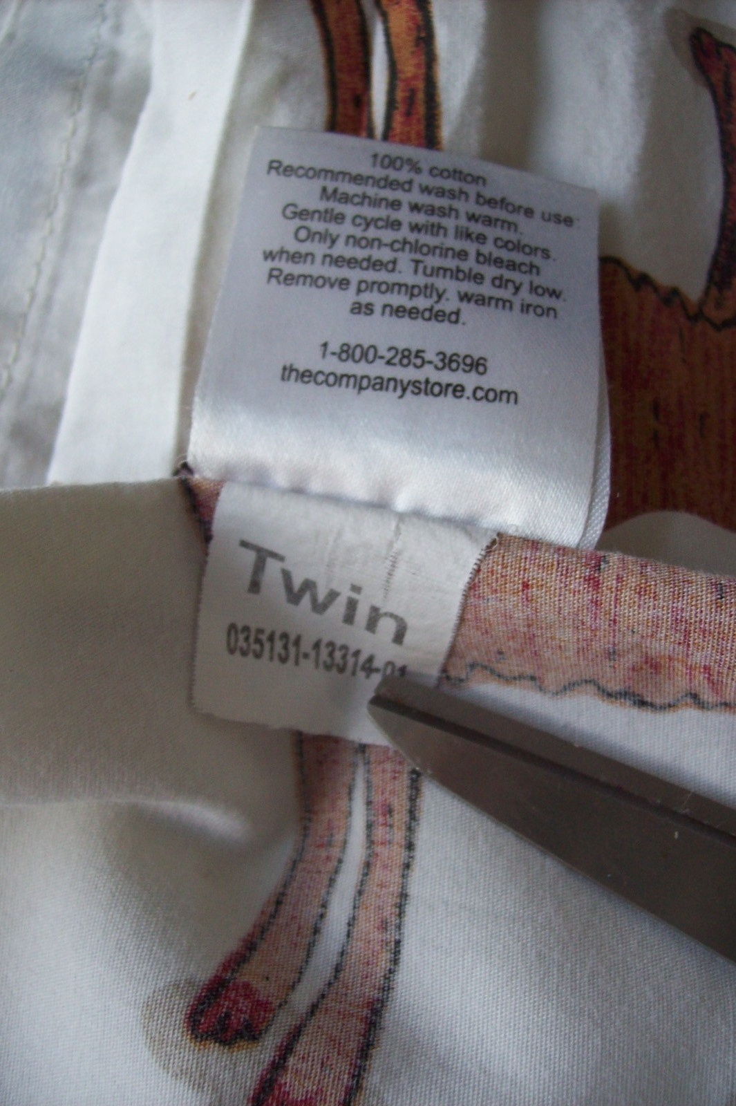 The Company Store Twin Flat Sheet~Dog Breed Graphic~100% Cotton