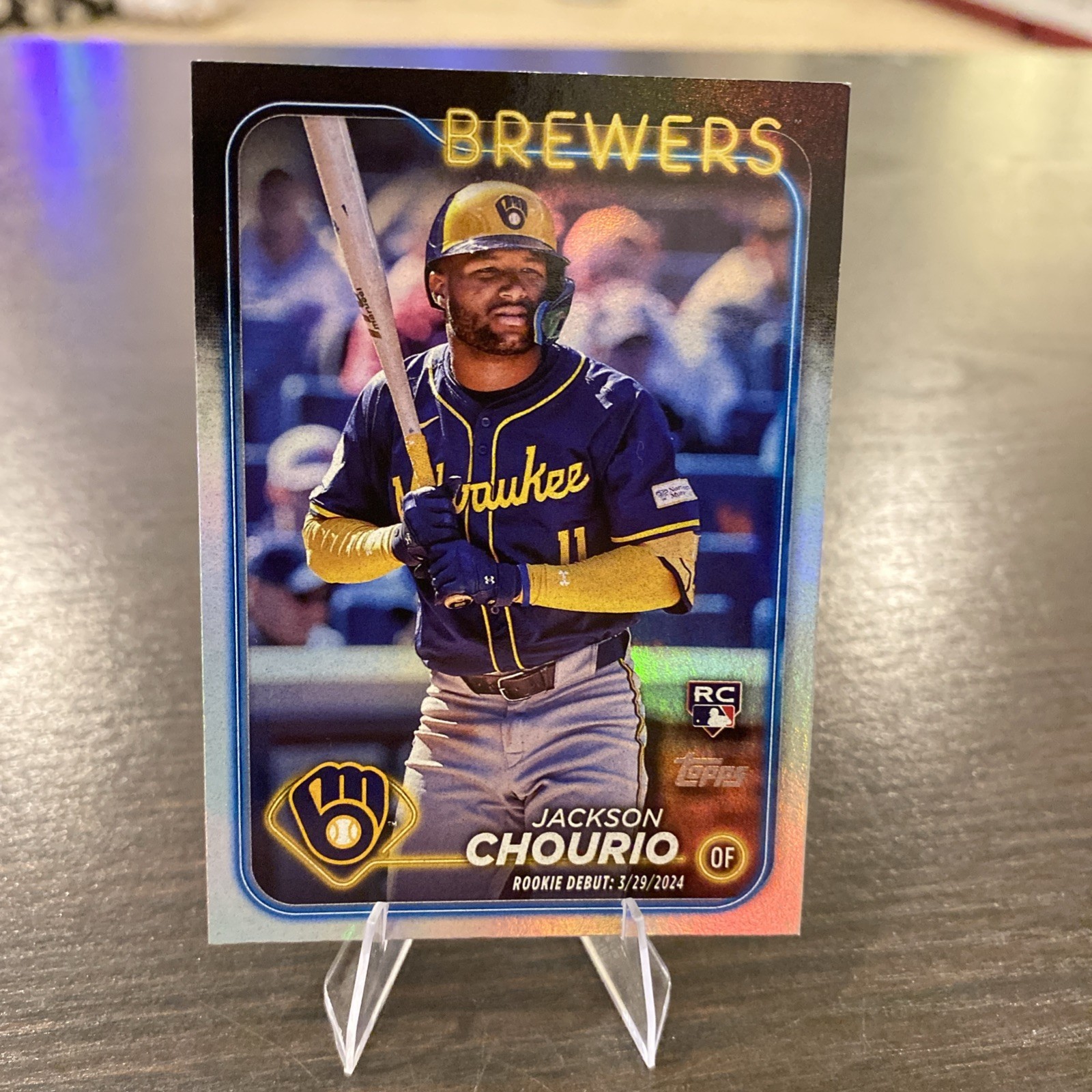 2024 Topps Chrome Update Rookie Debut Refractor Jackson Chourio #USC30 RC Mint