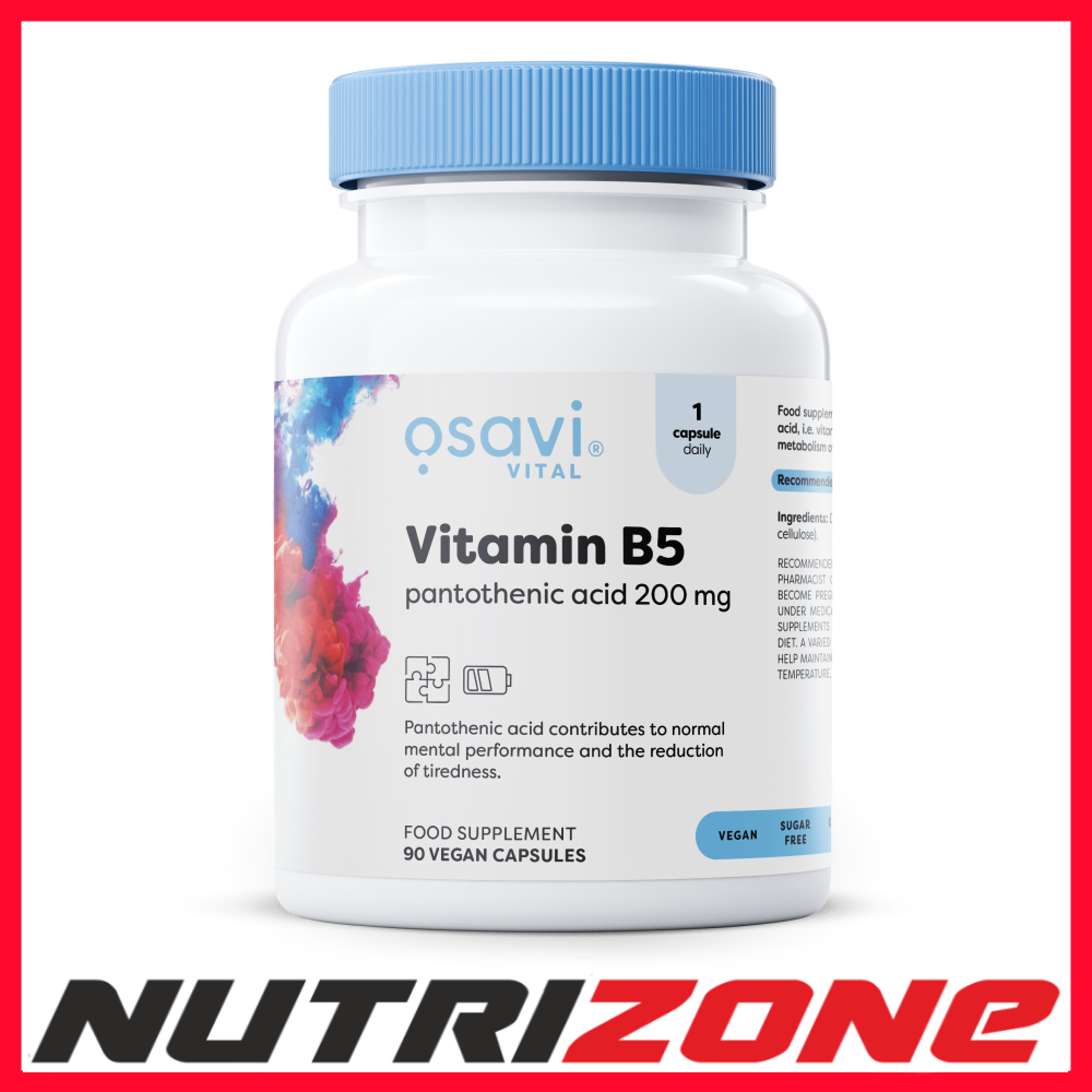 Osavi Vitamin B5 Pantothenic Acid, 200Mg - 90 Vegan Caps - Image 2