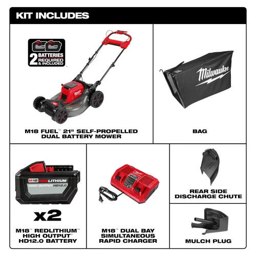 Milwaukee 2823-22HD M18 FUEL 21" Self-Propelled Dual Battery Mower Kit - Picture 3 of 12