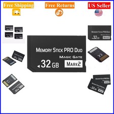32GB Black Memory Stick Pro Duo for PSP  Camera - High-Speed, Temperature Proof