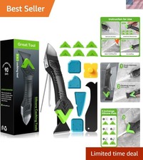 Caulking Tool 5 in 1 Silicone Caulking Grout Removal Sealant Finishing Tool w...