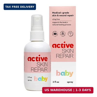 Active Skin Repair Baby First Aid Spray, Medical Grade Hypochlorous, 3 oz | Natu