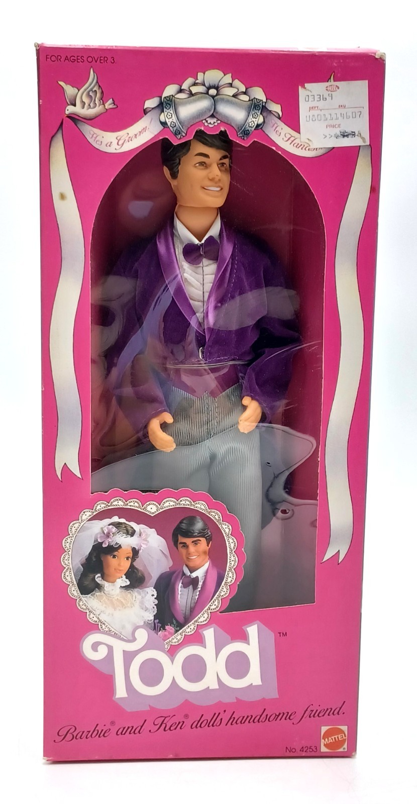 Vintage 1982 Handsome Groom Todd Barbie Puppe / Bräutigam / Mattel 4253, NrfB