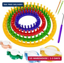 Cesilili Knitting Loom Kit with Pompom Maker ...