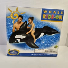 New Intex The Wet Set 2010 Inflatable Float Whale Ride-On Orca 76”x47" 58561EP