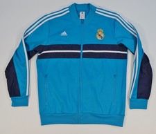Real Madrid Teal Anthem Track Jacket Windbreaker 2013-2014 Large Full Zip