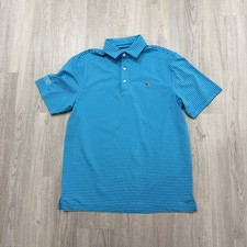 Vineyard Vines Performance Polo Shirt Men's Medium Blue Striped Golf Golfing