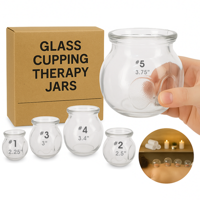 #ad NEW Chinese Fire Cupping Glass Jars Massage Acupuncture Vacuum Pressure Cups $27.95