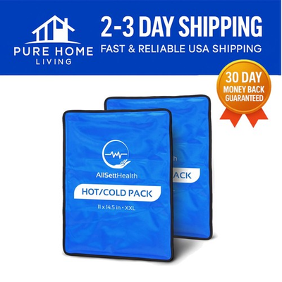 #ad #ad Large Flexible Ice Pack Set of 2 11#x27;#x27;x14.5#x27;#x27; Hot Cold Therapy for Back Knee $27.82