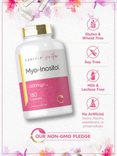 Myo-Inositol 2600Mg  180 Capsules  Extra Strength Supplement  Non-Gmo, Glu...