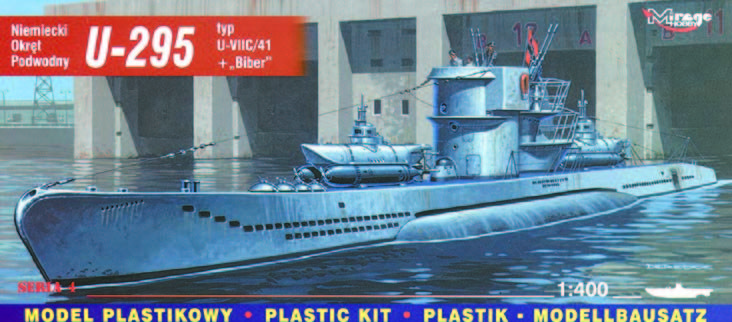 Mirage Hobby 40414 - 1:400 German Submarine U 295 Type VII C/41 With Beaver