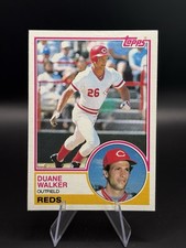 Duane Walker #243 1983 Topps Cincinnati Reds Rookie Trading Card FREE SHIPPING