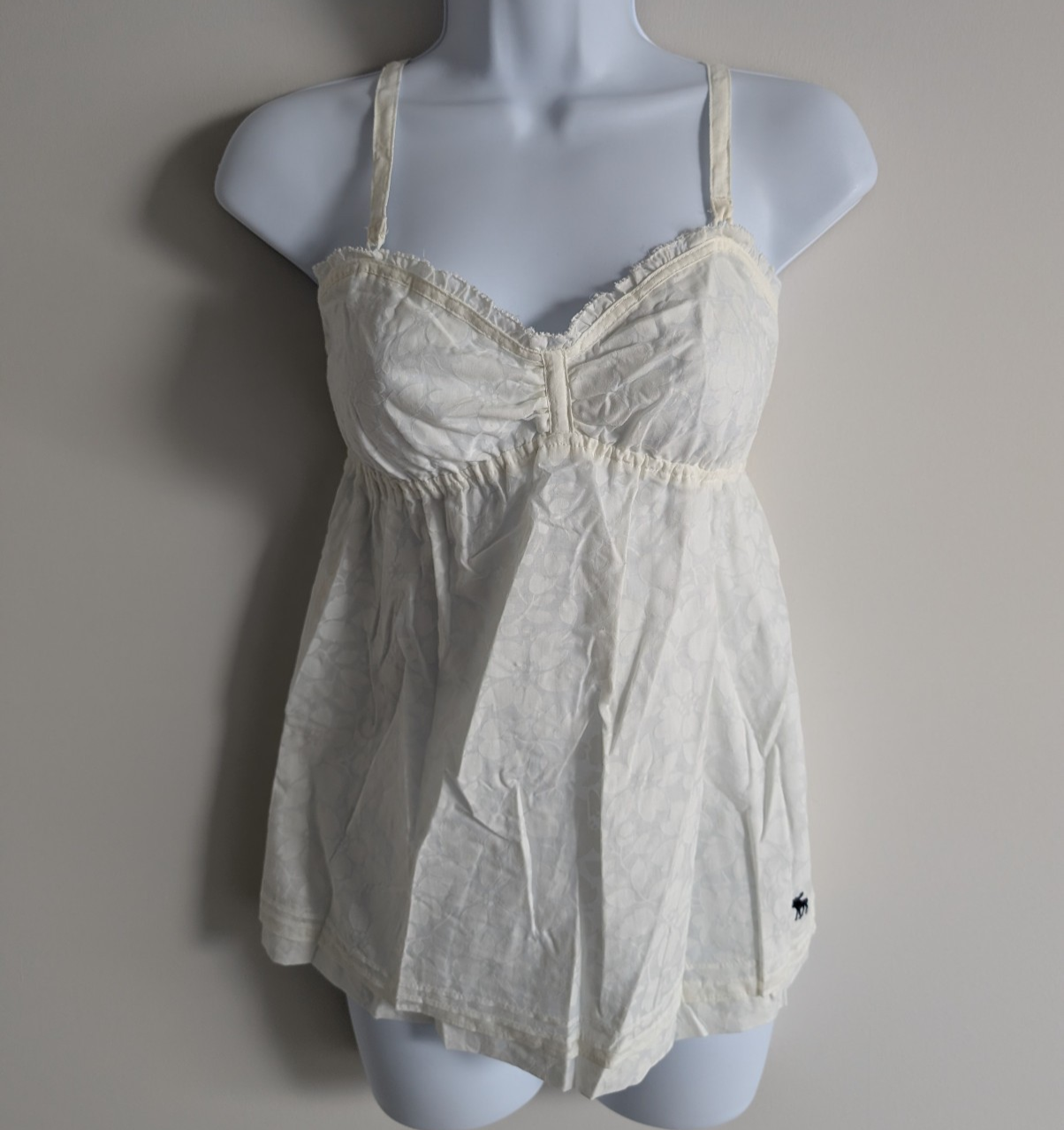 Abercrombie & Fitch Babydoll Blouse Womens Small Vintage Y2K Deadstock Floral