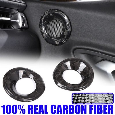 Forged Carbon fiber inner Car door horn ring trim for Toyota Supra 2019-2024
