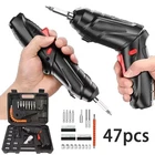 47 PCS 3.6V Electric Screw Driver Rechargeable Household Lithium Electric Drill