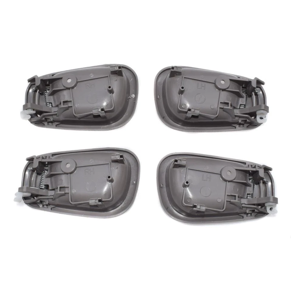 4x Manija de puerta exterior negra + 4x interior gris para 98-02 Toyota Corolla Prizm [ Foto 4 de 4