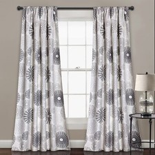 Multi Circles Light Filtering Window Curtain Panel Pair 84" X 52" Char