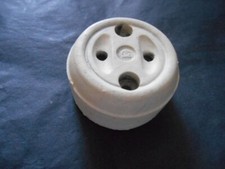 ancien élément électrique en porcelaine prise electrique 2 broches