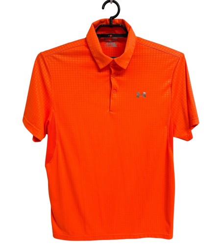 Under Armour Cold Black Hombre Polo Naranja Neón Manga Corta Talla XL