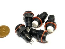 5 Pieces White normally open NO Push Button Momentary OFF ON Switch 10mm C39